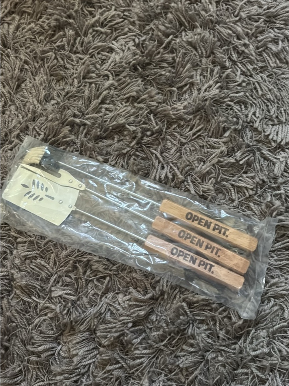NEW | Open Pit BBQ Skewer Set with Wooden Handles